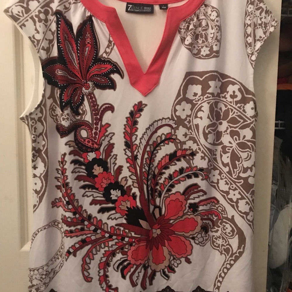 V neck capped sleeve blouse